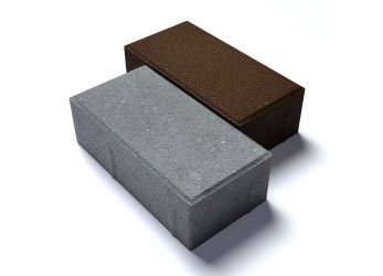 Купить  Плитка тротуарная Кирпичик 60 (коричневая), плиты бетонные в Минске или Бобруйске
